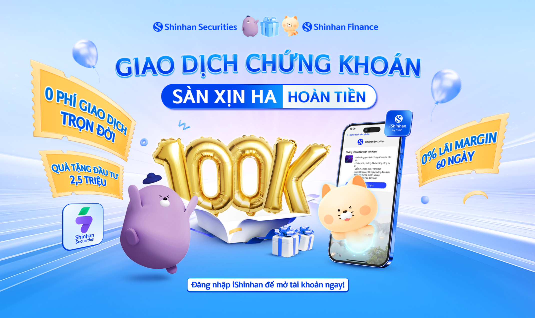 Thông báo thay đổi thể lệ chương trình “Giao dịch chứng khoán – Sàn Xịn Ha hoàn tiền”